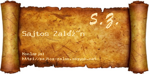 Sajtos Zalán névjegykártya